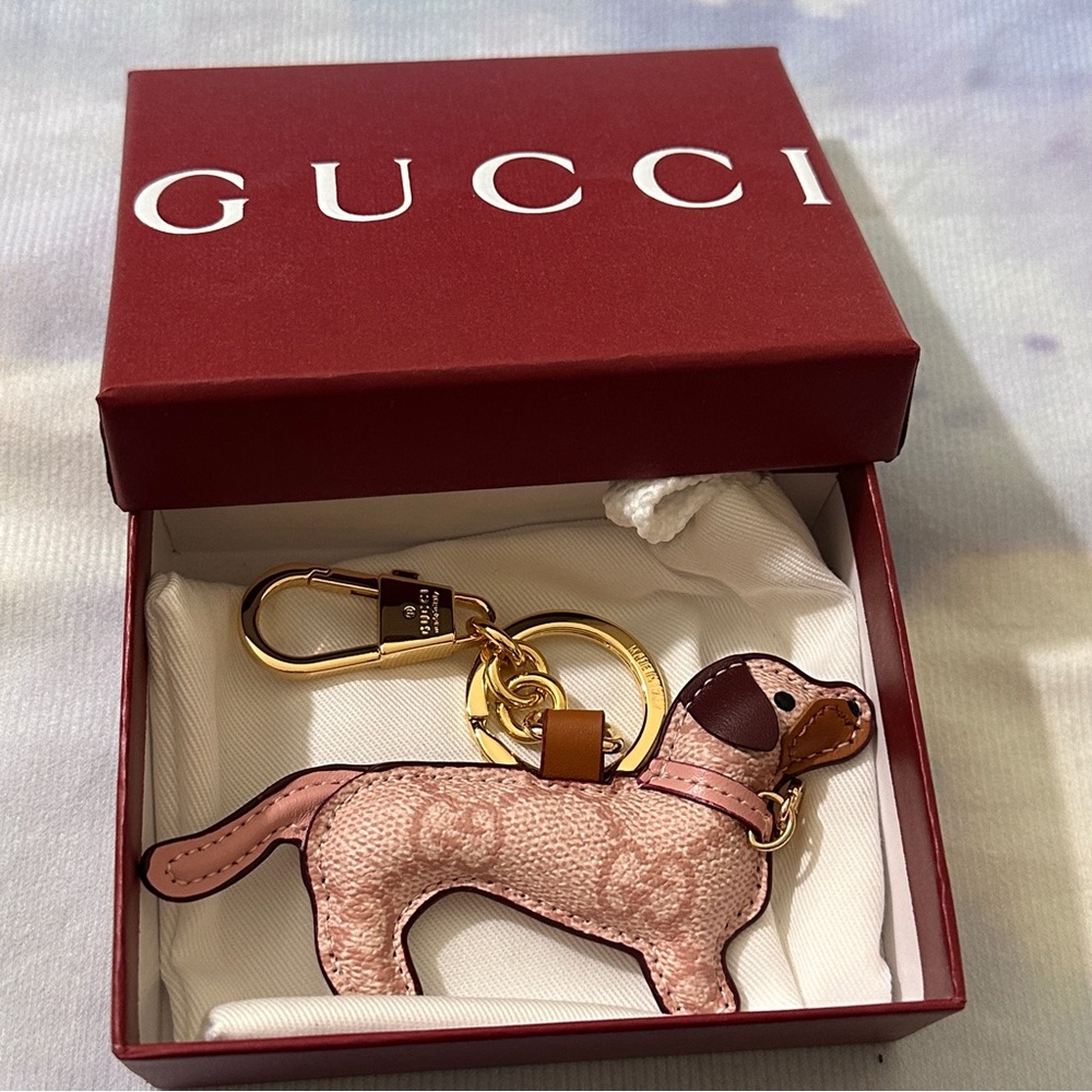 Gucci Puppy-Shaped Keychain